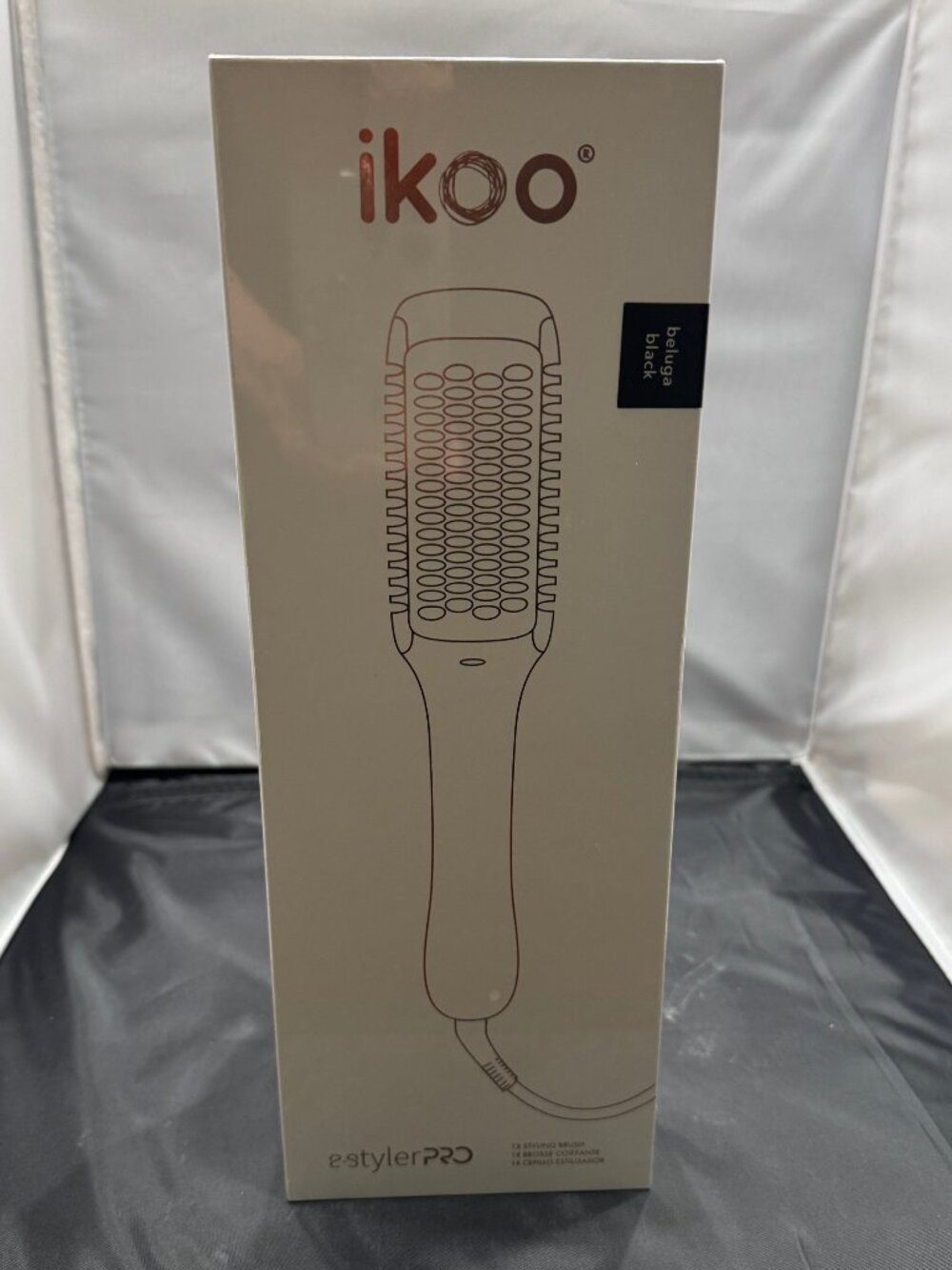 IKOO E STYLER PRO HEATED BRUSH - BELUGA BLACK